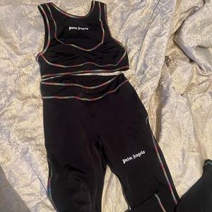 Rainbow Palm Angel Outfit Sports Bra & Leggings AUTHENTIC